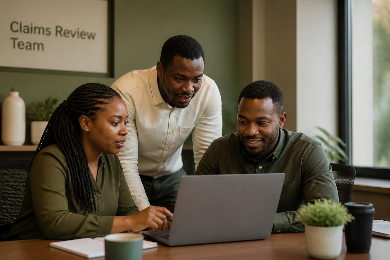 Kenyan claims review team at work